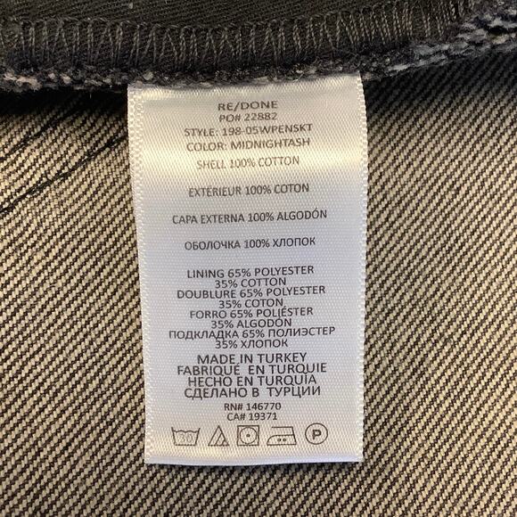 NEW! RE/DONE Size 27 Midnight Ash Denim Pencil Skirt $265 msrp Gray Jean I8-15 - Picture 10 of 10